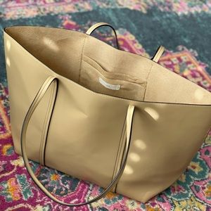 NW/OT H&M Tan Faux Leather Lightweight Tote
